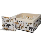DE Igralnica z žogicami 90x90 Zoo Boucle + blazina Igralnica z žogicami 90x90 Zoo Boucle + blazina
