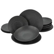 Creatable Jedilni Servis Lava Stone Black, 12-Delni