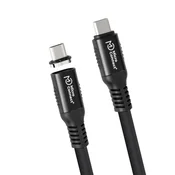USB4 magnetni silikon kabel 1m 40Gbp 240W 8K črn
