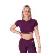 SWY Elevate Crop Tee, Plum - XS