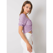 Purple blouse with patterns Gloire RUE PARIS