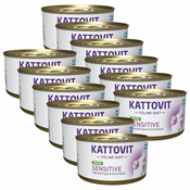 Kattovit Sensitive puran v konzervi 12 x 85 g