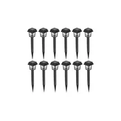 Set od 12 solarnih LED lampi — 0,06 W, 1,2 V, napajanje 1x AA, 6500 K (hladno belo svetlo), IP44, baterija 100 mAh