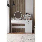 HANAH HOME Sto za šminkanje Harmony 2 Round White
