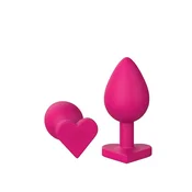 Love Signal Heart Plug Small – silikonski analni plug, 7.5 cm