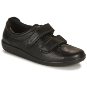 Ecco Niske tenisice Soft 2.0 Black Feather with Black Sole Crna