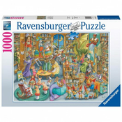 Ravensburger - Puzzle Midnight in the Library - 1 000 kosov