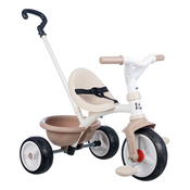 Trojkolka s voľnobehom Be Move Tricycle Beige Smoby s nastaviteľnou 95 cm vodiacou tyčou a tichými EVA kolesami od 15 mes SM740338