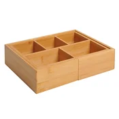 HOMCOM HOMCOM škatla za shranjevanje bambus 24,6D x 17,6Š x 7V cm naravno, (5000242441)