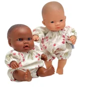 Kombinezoni, maline, oblačila iz muslina za punčke Miniland velikosti 21 cm