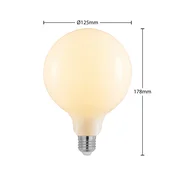 Arcchio LED-žarnica G125 E27, 6 W, 2700 K, opalna, z možnostjo zatemnitve - Steklo