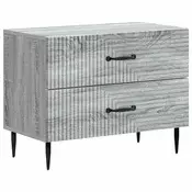 vidaXL vidaXL Nočna omarica Siva Sonoma 62 x 34,5 x 47,5 cm Inženirski les, (5000209794)
