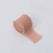 shumee Cvetlični trak - šifon - breskev nude - zvitek 4 cm x 4,5 m