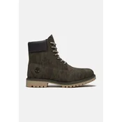 TIMBERLAND Gležnarji z vezalkami kaki/temno zelena
