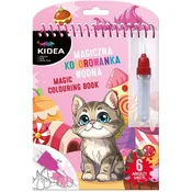 Derform Čarobna pobarvanka za večkratno uporabo z flomastrom za otroke KIDEA CATS
