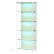SONGMICS Polica za knjige 6 nivojev 30,3x60x178,6 cm Bež, (5000250234)