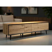 TV-omarica Berwyn 3273 Svetel les, Črna, 180x46x37cm