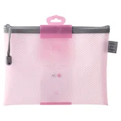 Biro Time Fascikla Zippit mesh M, 23x17.5cm, Roze