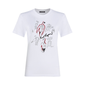 Karl Lagerfeld Majica Karl Series rdeča/črna/bela