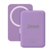 Superior Power bank MagSafe, 15W, 10000 mAh, Ljubicasti