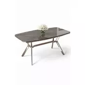 HANAH HOME Trpezarijski sto Esla Anthracite Chrome