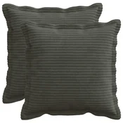 vidaXL Prevleka za blazino 2 kos HOUTEN Antracit 50 x 50 cm korduroy