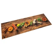 Kuhinjski tepih perivi s uzorkom zacina 45 x 150 cm baršunasti