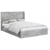 Krevetna konstrukcija s pohranom i uzglavljem Betonska siva