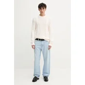 Tommy Jeans Pulover DM0DM22101 Bela Regular Fit