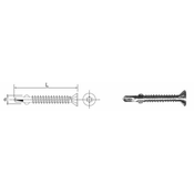 Pocinkani samovrtalni vijak torx t30 6,3 * 70 mm