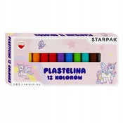 STARPAK Plastelin 12 barv prožen in mehak plastelin za otroke 1 kos.