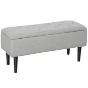 Homestar Shranjevalna klop 95x38x45 cm siva