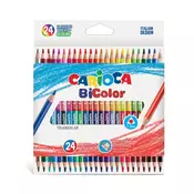 Carioca drvene bojice 24/48 Bicolor obostrane