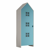 Bela/modra otroška garderobna omara iz masivnega bora 37x172 cm Casami Bruges – Vipack
