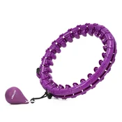 springos Hula hoop za kardio, telovadna oprema za vadbo z utežjo in masažnimi izboklinami, vijolična., (5000218222)
