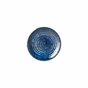 Moder keramičen krožnik MIJ Copper Swirl, o 20 cm