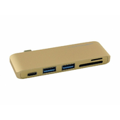 LC POWER LC-HUB-C-MULTI-2G USB Tip-C Hub, 2x USB 3.0 + 1x Tip-C port za punjenje, 1x citac kartice