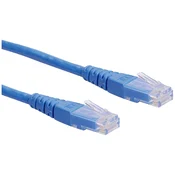 ROLINE Roline 21.15.0927 RJ45 omrežni kabel\, Patch kabel CAT 6 U/UTP 1.50 m modra 1 kos, (20420585)