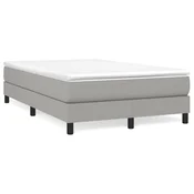 vidaXL vidaXL Box spring postelja z vzmetnico svetlo siva 120x190 cm blago, (21111371)