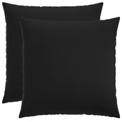 vidaXL Prevleka za blazino 2 kos HEERLEN Črna 70 x 70 cm Blago
