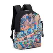 Ruksak RivaCase Agora 5420 black Urban Print backpack Skaters, 12L