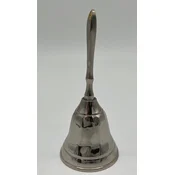 Casa Padrino hand bell nickel-plated brass A� 4.5 x H. 11 cm - table bell - service bell - gastronomy bell - hotel bell - hotel & gastronomy decoration accessories