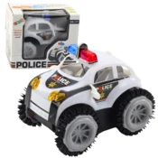 slomart LEAN TOYS Policijsko vozilo - prevratnik, senzor ovir, 360, luči, zvoki, belo