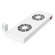 Hladilni ventilator Equip 19', 1U, 2 ventilatorja, RAL7035 Svetlo siva