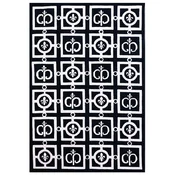 Casa Padrino Luxury Baroque Living Room Carpet Black/White/Purple 200 x 300 cm - Baroque Interior