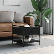 Stolic za kavu crni 50 x 50 x 50 cm od konstruiranog drva