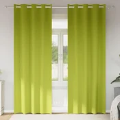 Zavjese za blackout s prstenovima 2 pcs Zelena 245 x 140 cm
