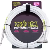 Ernie Ball 6047 20/6m Straight/Straight Instrument Cable - White beli instrumentalni kabel