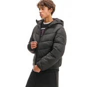 Cropp - Prošivena puffer jakna s kapuljačom - CRNO