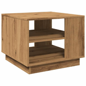 Stol za kavu Artisan hrast 55x55x42 cm izradeno drvo